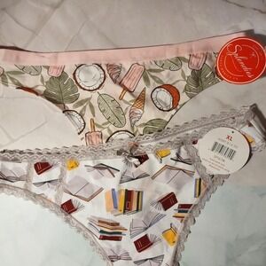 Splendies panties women's underwear XL set of 2 thongs